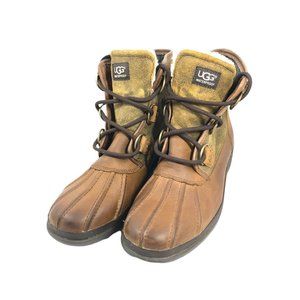 UGG Cecile Women's 8.5 Waterproof Leather Sherpa Wool Lined Duck Boot No Tag